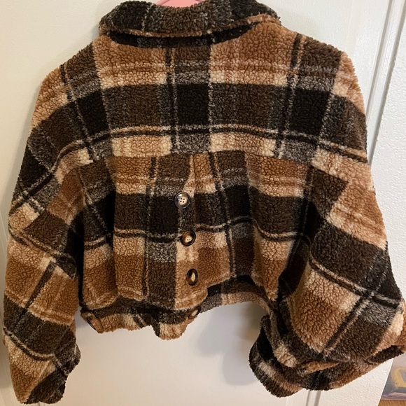 Forever 21 Cropped Plaid Jacket - Picture 2 of 3